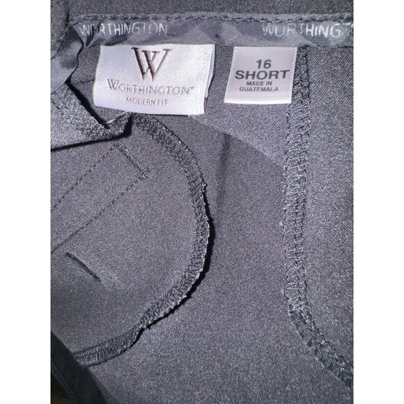 Worthington Black Modern Fit Womens Pants Size 16 Short - Picture 3 of 8